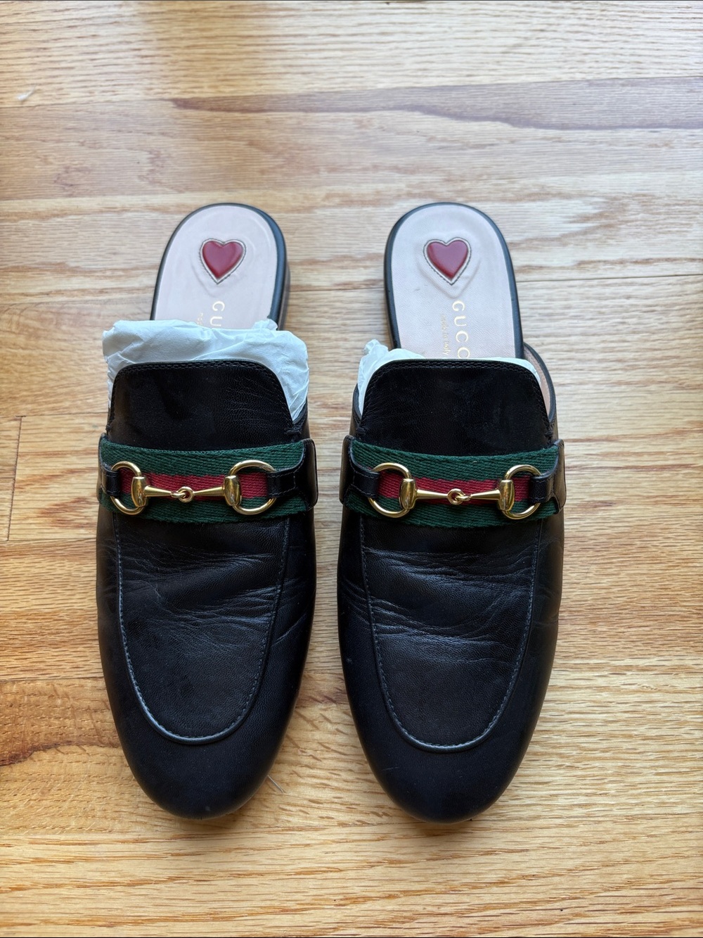 Gucci Princetown Mule Black with Webbing | with Box & Dustbags | 7.5 - Picture 4 of 10